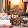 Sterowiec Vintage – Puzzle 3D Robotime, drewniany model DIY