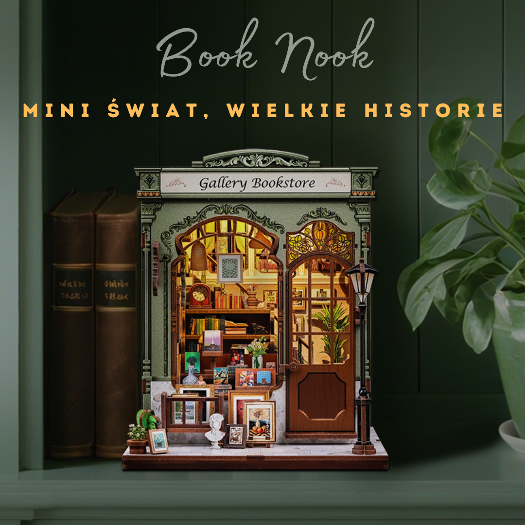 DIY Book Nook - Gallery Bookstore | Cutebee miniaturowy domek puzzle 3D – pomysł na prezent