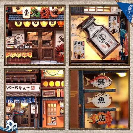Tsutenkaku Ichiban Street – DIY Book Nook CuteBee | Puzzle 3D Prezent