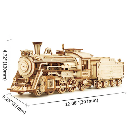 Lokomotywa Parowa MC501 – Puzzle 3D ROKR, napęd sprężynowy