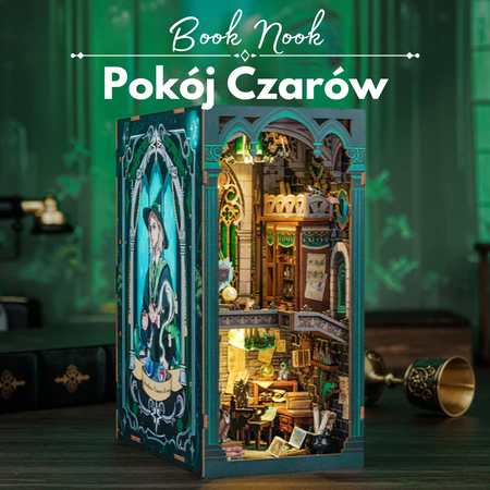 Zestaw Świąteczny Book Nook – Pokój Czarów | Dom Slytherin DIY 3D