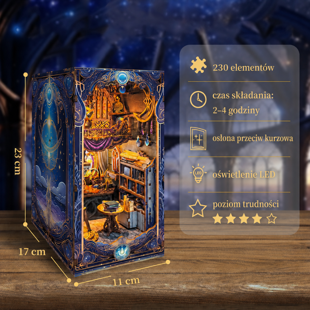 Tarot Star Map – DIY Book Nook Joincon | Puzzle 3D Prezent – wymiary modelu