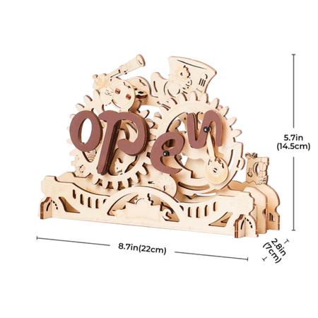 Szyld Open/Closed – Puzzle 3D ROKR, mechaniczny (52 el.)