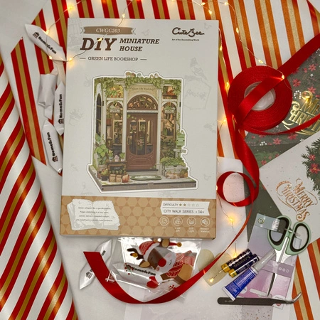 DIY Book Nook — Green Life Bookshop — świąteczny zestaw z akcesoriami