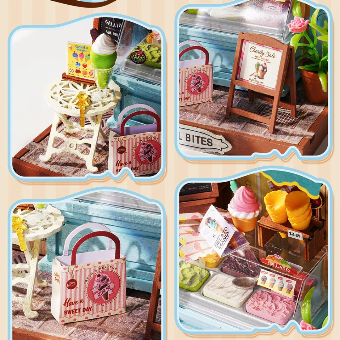 Kiosk gotowy do ekspozycji – Mini Domek 3D - Gelato Stall | Rolife
