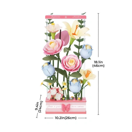 Puzzle 3D Bukiet Kwiatów – Blooming Bouquet Box | Model DIY ROKR