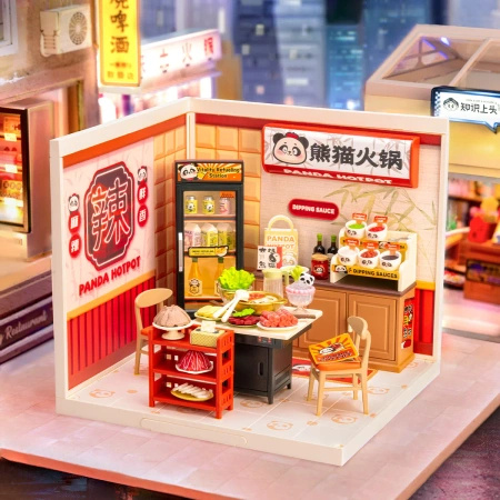 Mini Domek 3D - Panda Hot Pot | Rolife