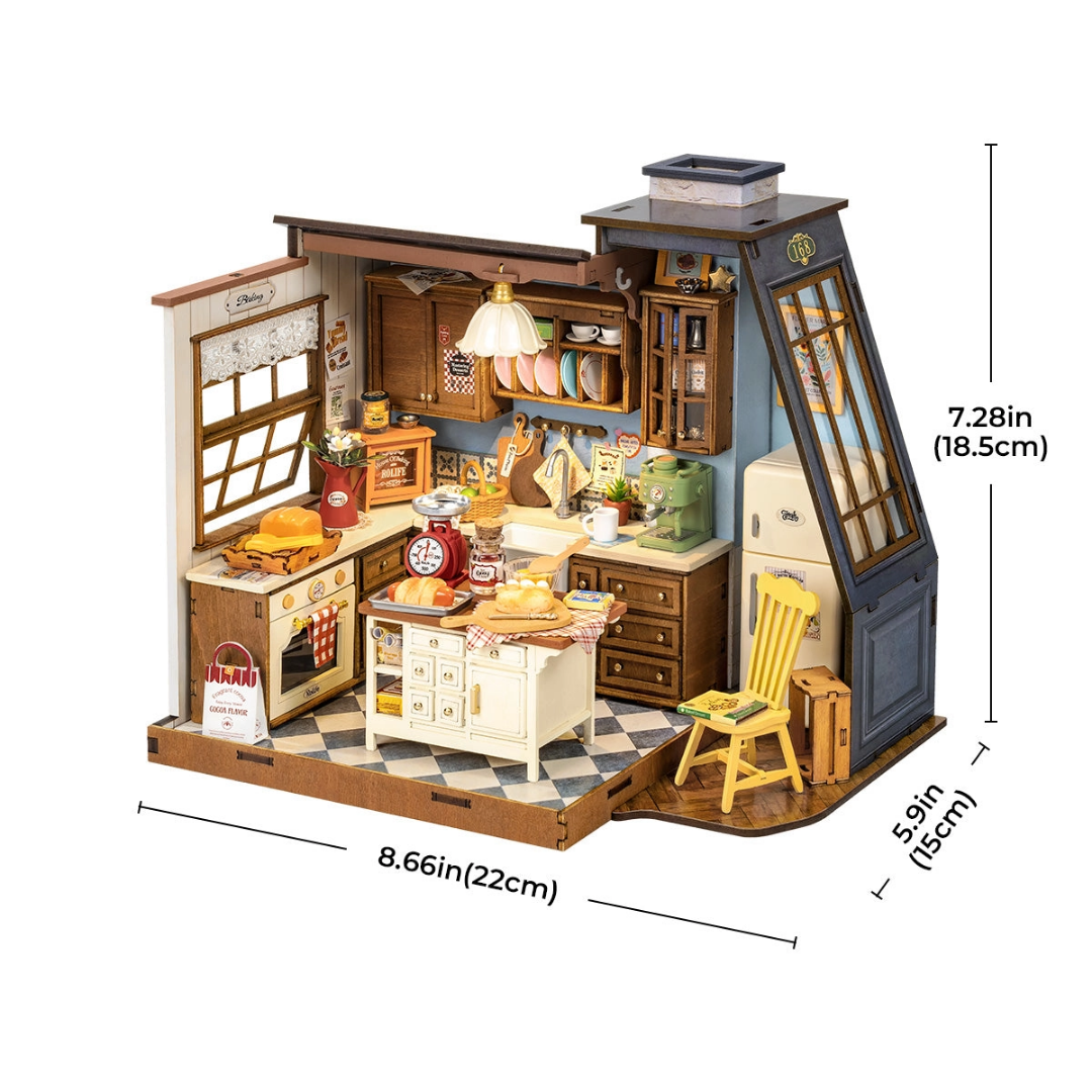 Mini Domek 3D - Kuchnia Baking Kitchen I Rolife – wymiary modelu