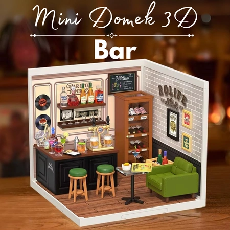 Mini Domek 3D – Leisurely Cheers Bar – baner z nazwą produktu