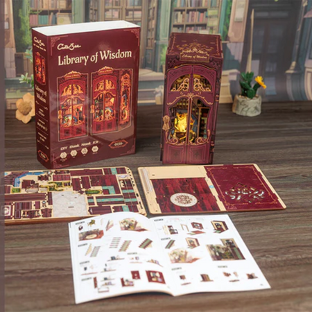 DIY Book Nook - Library of Wisdom | Cutebee