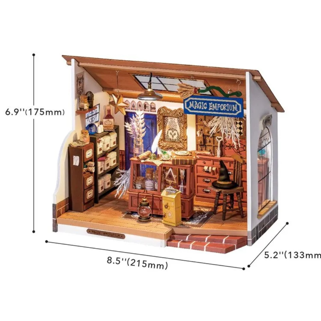 Mini Domek 3d - Kiki'S Magic Emporium | Robotime – wymiary modelu