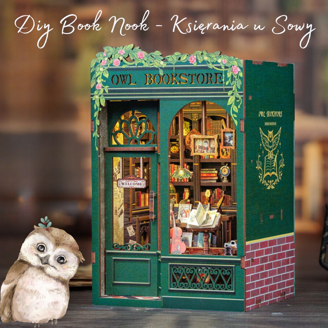 DIY Book Nook Zestaw Świąteczny - Księgarnia u Sowy – pomysł na prezent