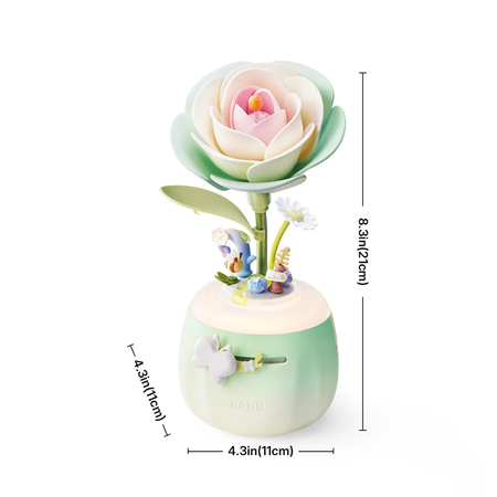 Kamelia Minty – Puzzle 3D ROKR, lampka nocna z efektem rozkwitania