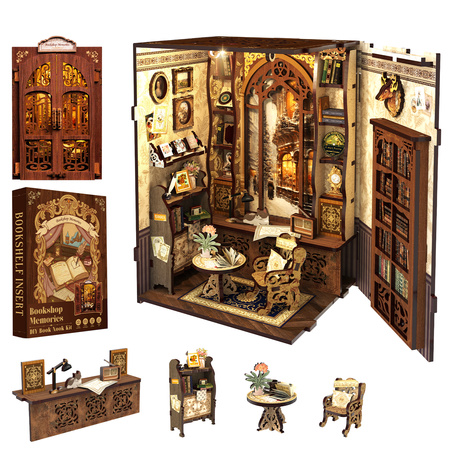 DIY Book Nook Zestaw Świąteczny – Wspomnienia z Retro Księgarni | Cutebee