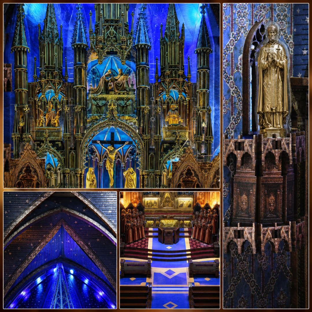 Architektura zamknięta w drewnie – Notre-Dame Basilica DIY – Book Nook, Gotycka Bazylika na Półkę