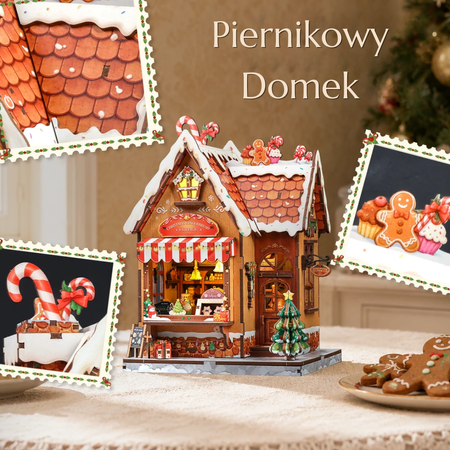 Świąteczny Piernikowy Domek – Miniaturowy Domek DIY z LED | CuteBee