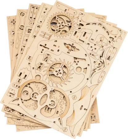 Drewniany zestaw puzzle 3d - Sowa Zegar | Robotime