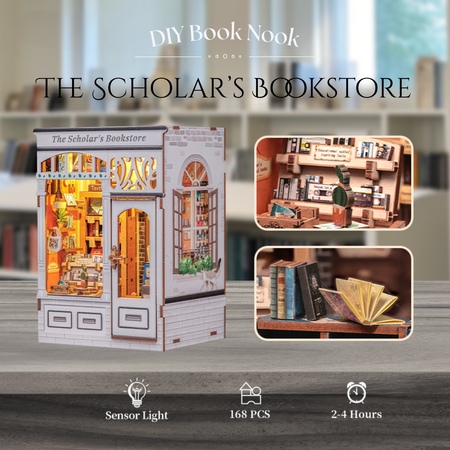 DIY Book Nook - The Schoolar's Bookstore | Cutebee