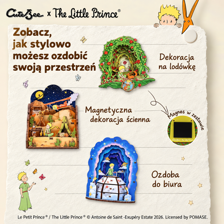 The Planet and the Rose – Magnes na lodówkę DIY CuteBee | Mały Książę
