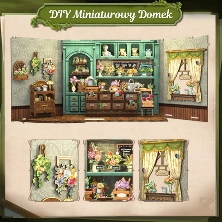 DIY Miniaturowy Domek - Blossom Florists I Cutebee