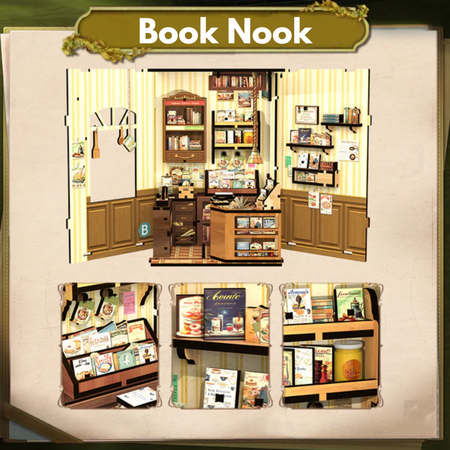 DIY Book Nook - Cooking Bookstore | Cutebee