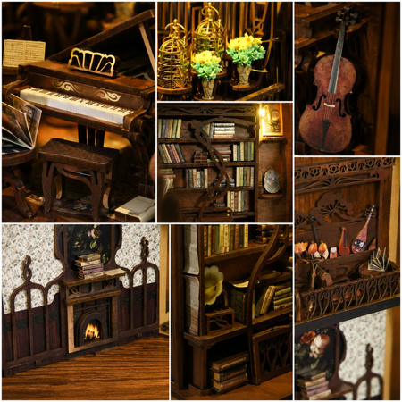 Pianist with Nightingale DIY – book nook w stylu Art Nouveau