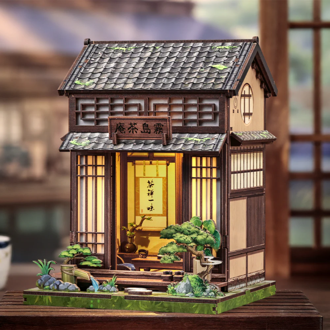 Japońska Herbaciarnia Kirishima Cha-an – DIY Book Nook Puzzle 3D | CuteBee