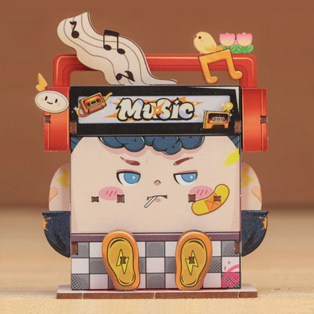 Drewniany Zestaw Puzzle 3D - Record Store