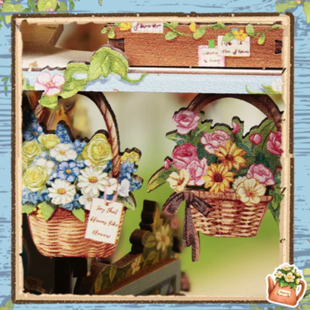Kwiatowe zakamarki – DIY Book Nook - Błękitna Kwiaciarnia Anny | Cutebee