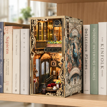 MiniCity DIY – Book Nook „Saisons Café” Kawiarnia z LED