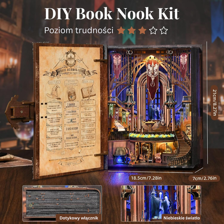 Magic School DIY Book Nook – Miniaturowy Domek 3D
