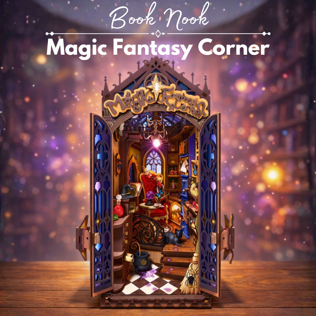 Magic Fantasy Corner Rolife DIY Book Nook – Puzzle 3D Prezent – oświetlenie LED po zmroku
