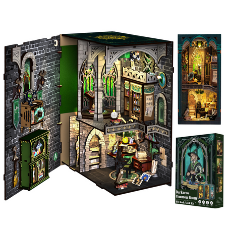 Zestaw Świąteczny Book Nook – Pokój Czarów | Dom Slytherin DIY 3D