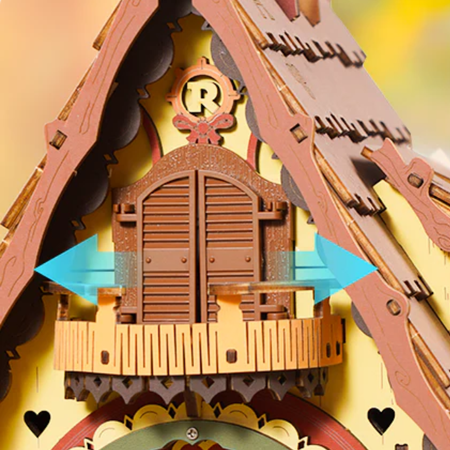 Zegar z Kukułką (wersja II) – Puzzle 3D ROKR z LED