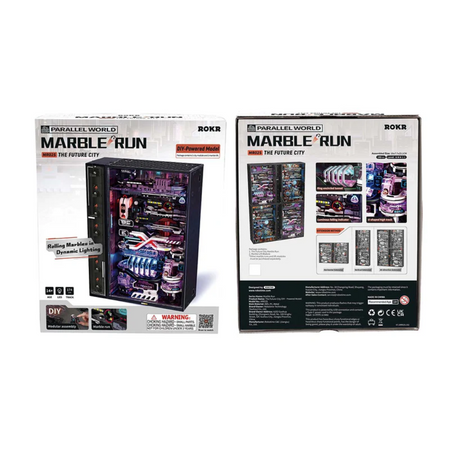 Tor Kulkowy Future City – Puzzle 3D ROKR, marble run z LED (140 el.)