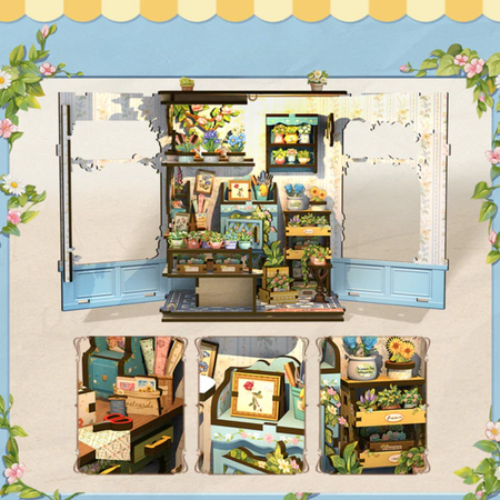 DIY Book Nook - Błękitna Kwiaciarnia Anny | Cutebee
