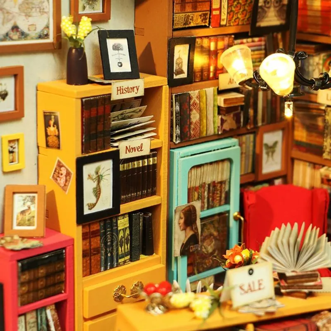 Zaczytana biblioteka w miniaturze – DIY Mini Domek 3d - Sam'S Studio | Rolife