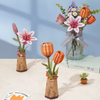 Orange Tulip – Puzzle 3D Rowood, bukiet tulipanów w wazonie