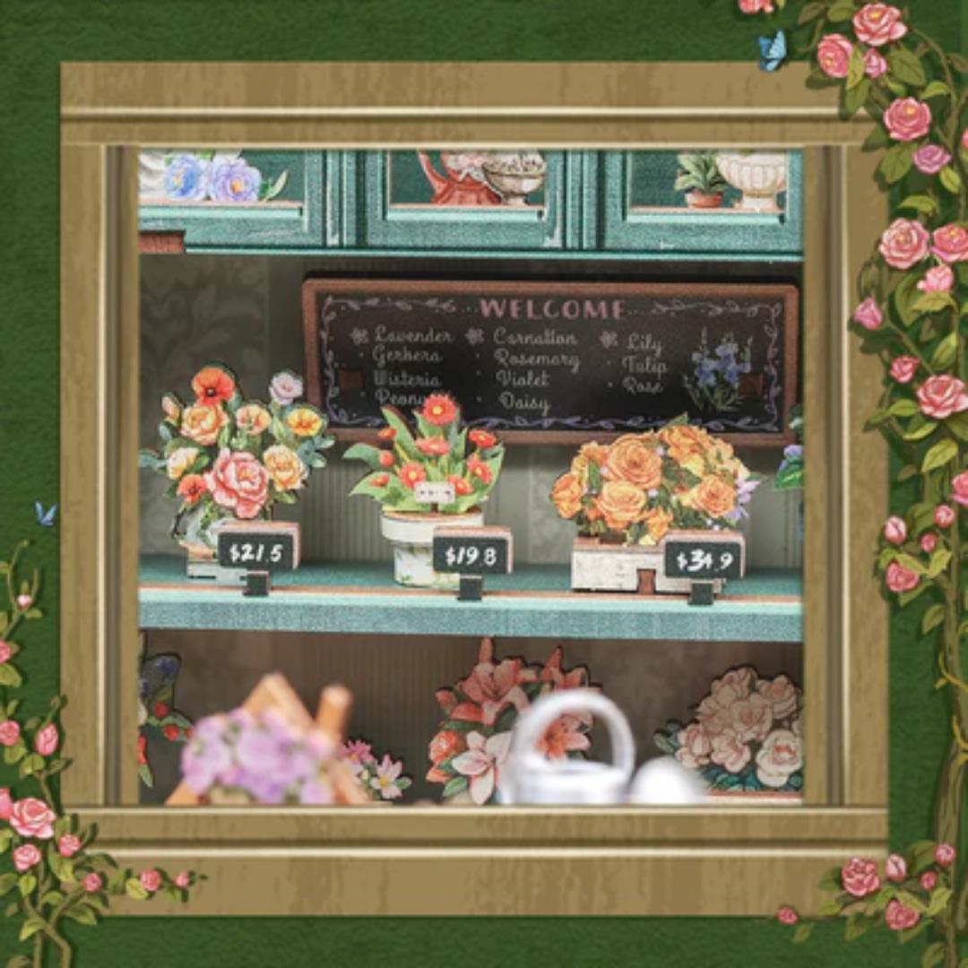 Kwiatowa witryna – DIY Miniaturowy Domek - Blossom Florists I Cutebee