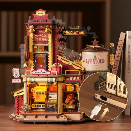 Dream Gift Factory – Puzzle 3D ROKR, świąteczna pozytywka (449 el.)
