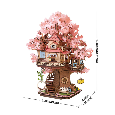 Domek na Drzewie Sakura Tree House – Puzzle 3D Rolife (535 el.)