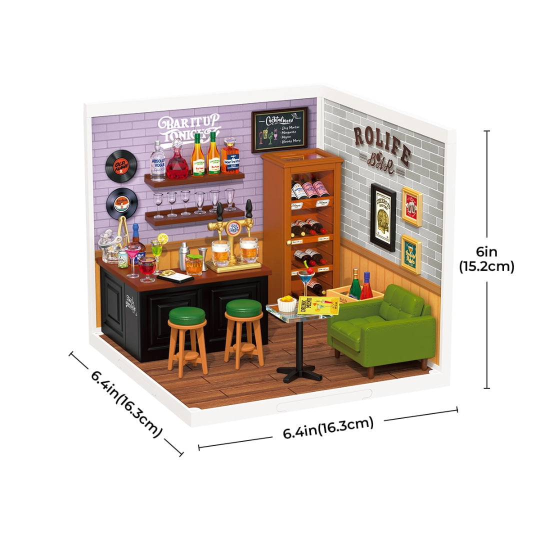 Mini Domek 3D - Bar (Leisurely Cheers Bar) | Rolife – wymiary modelu