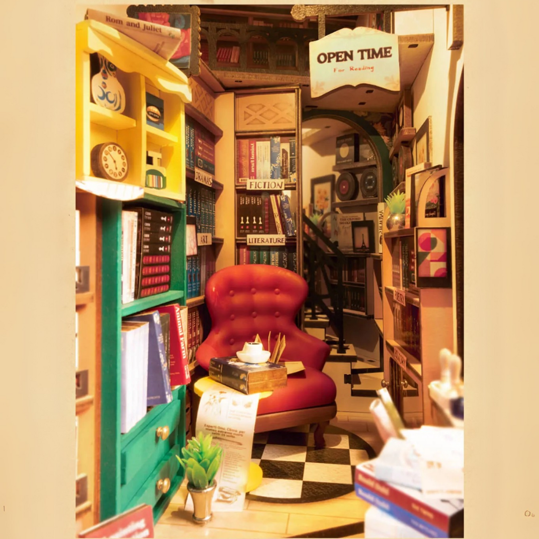 Efekt wow w biblioteczce – Księgarnia Shakespeare Rolife DIY Book Nook – Puzzle 3D Prezent