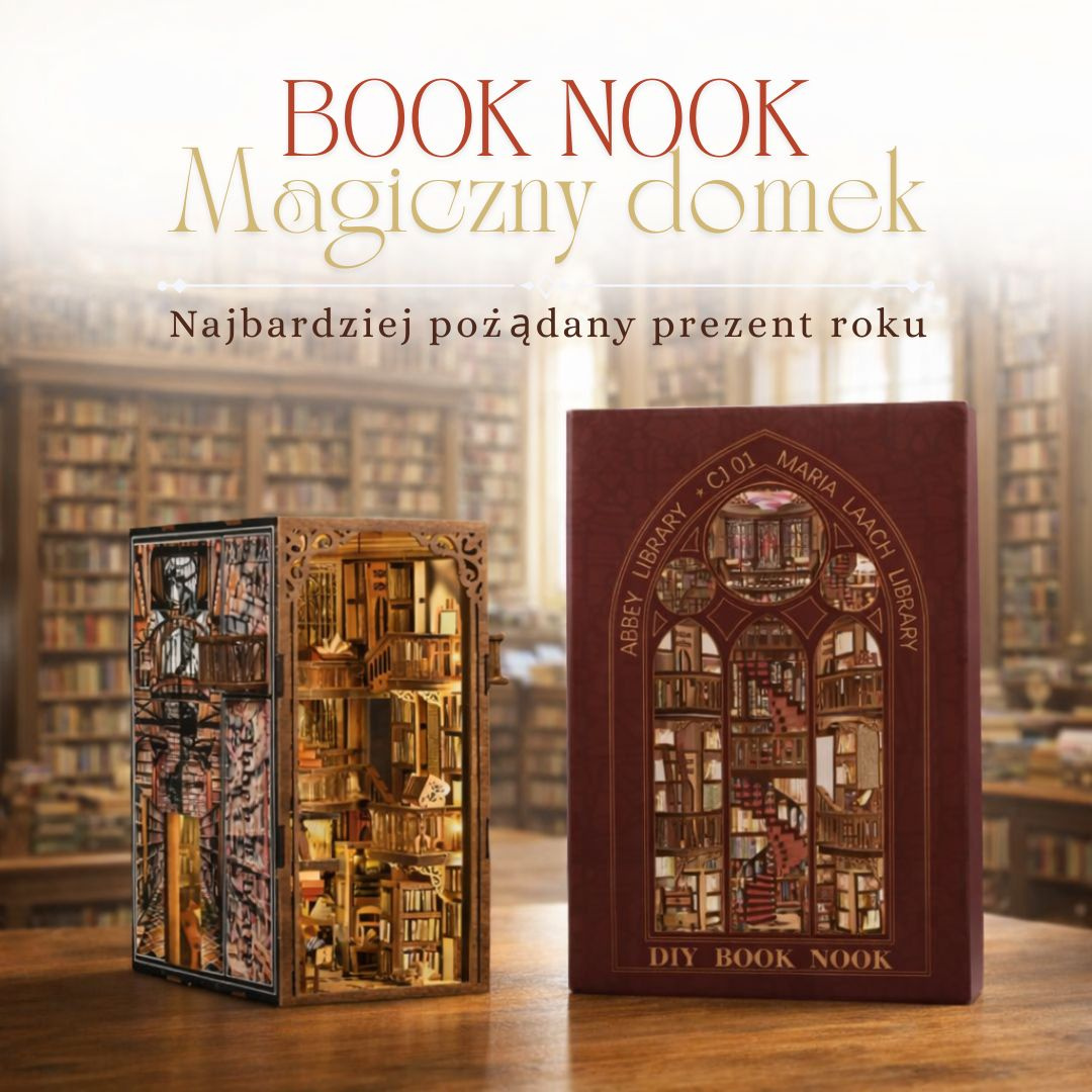 Abbey Library Minicity DIY Book Nook – Puzzle 3D Prezent – pomysł na prezent