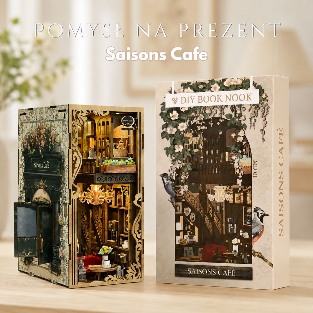 MiniCity DIY – Book Nook „Saisons Café” Kawiarnia z LED – pomysł na prezent