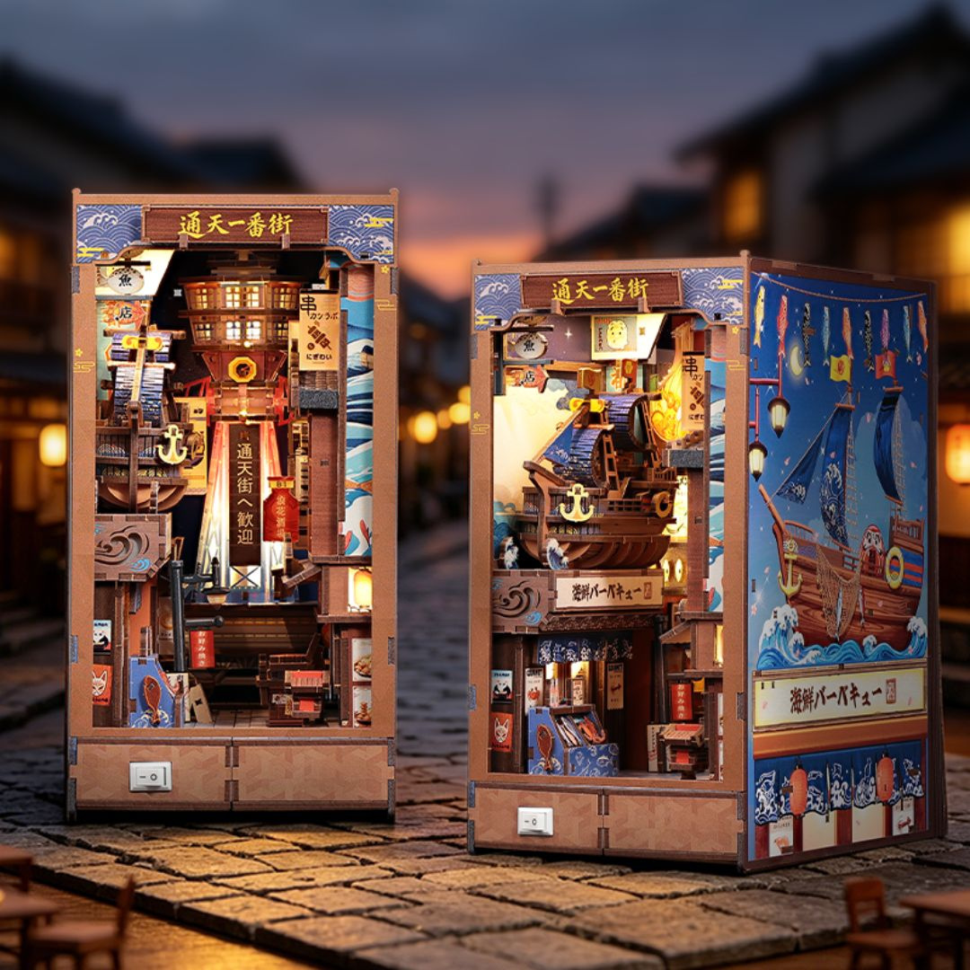Tsutenkaku Ichiban Street – DIY Book Nook CuteBee | Puzzle 3D Prezent – pomysł na prezent