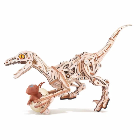 Drewniany Zestaw Puzzle 3D - Welociraptor | Rokr prezent drewniana układanka