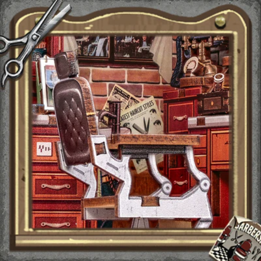 Efekt wow w biblioteczce – DIY Book Nook - Salon Fryzjerski | Cutebee Puzzle 3D