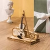 Skrzypce – Puzzle 3D Robotime, mini replika dla melomana (62 el.)