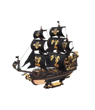 Drewniany Zestaw Puzzle 3D - Statek Piracki
